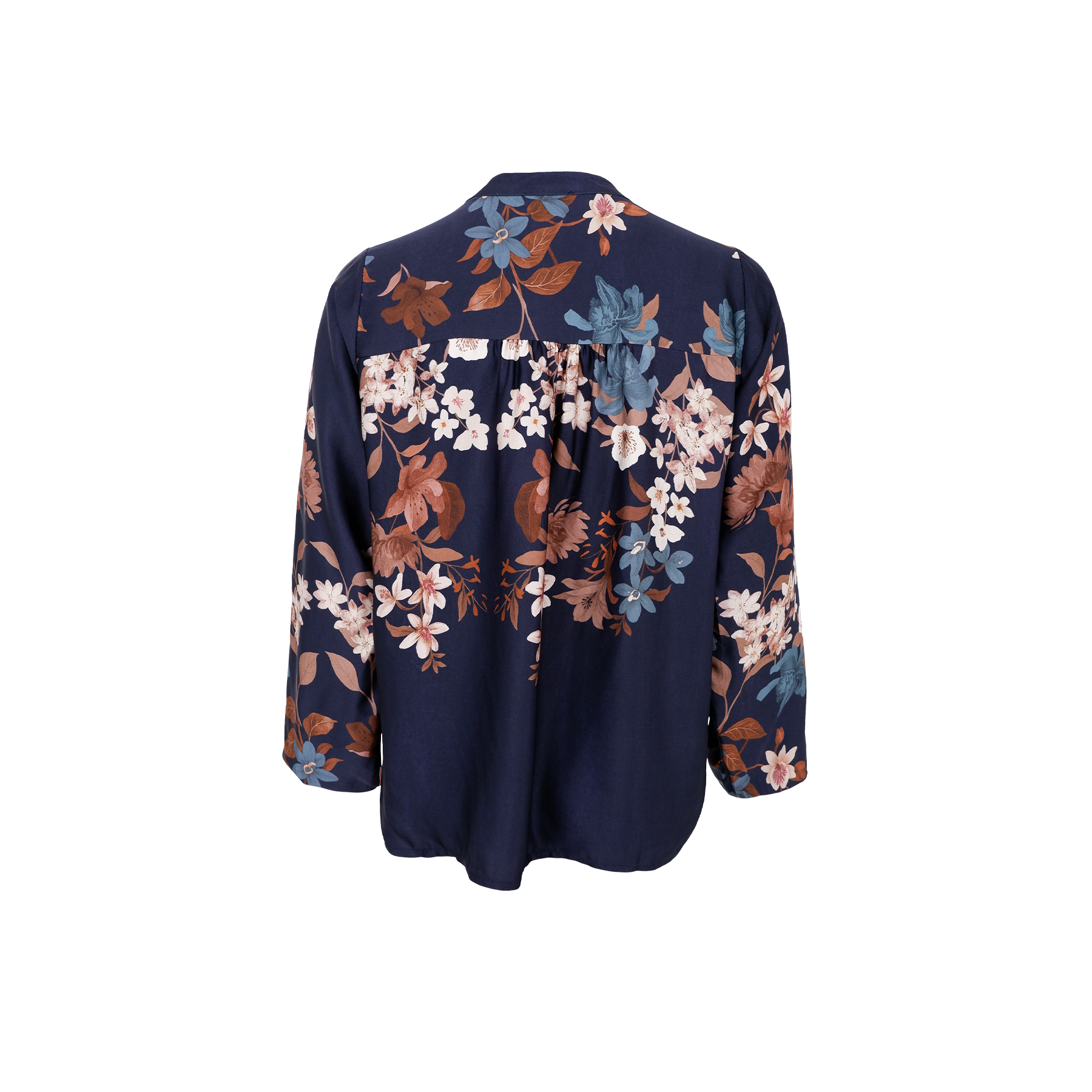 Black Colour Bluse - BcZendaya LS Bluse i Navy Flower