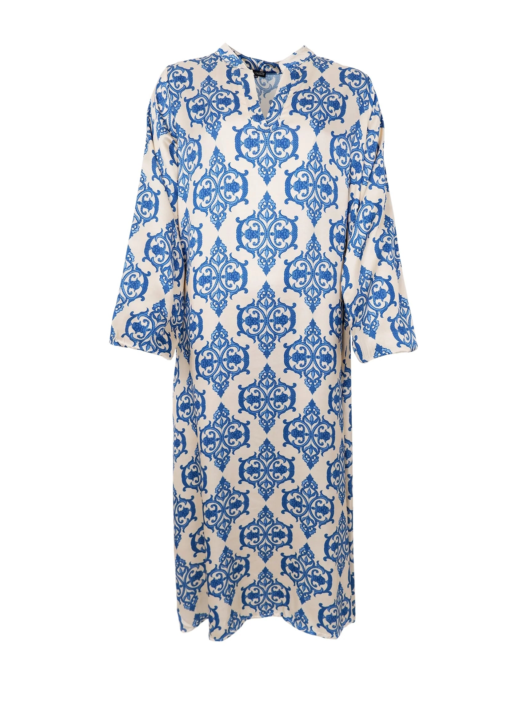 Black Colour Kjole - BcZentha Satin Kjole i Off-White Blue