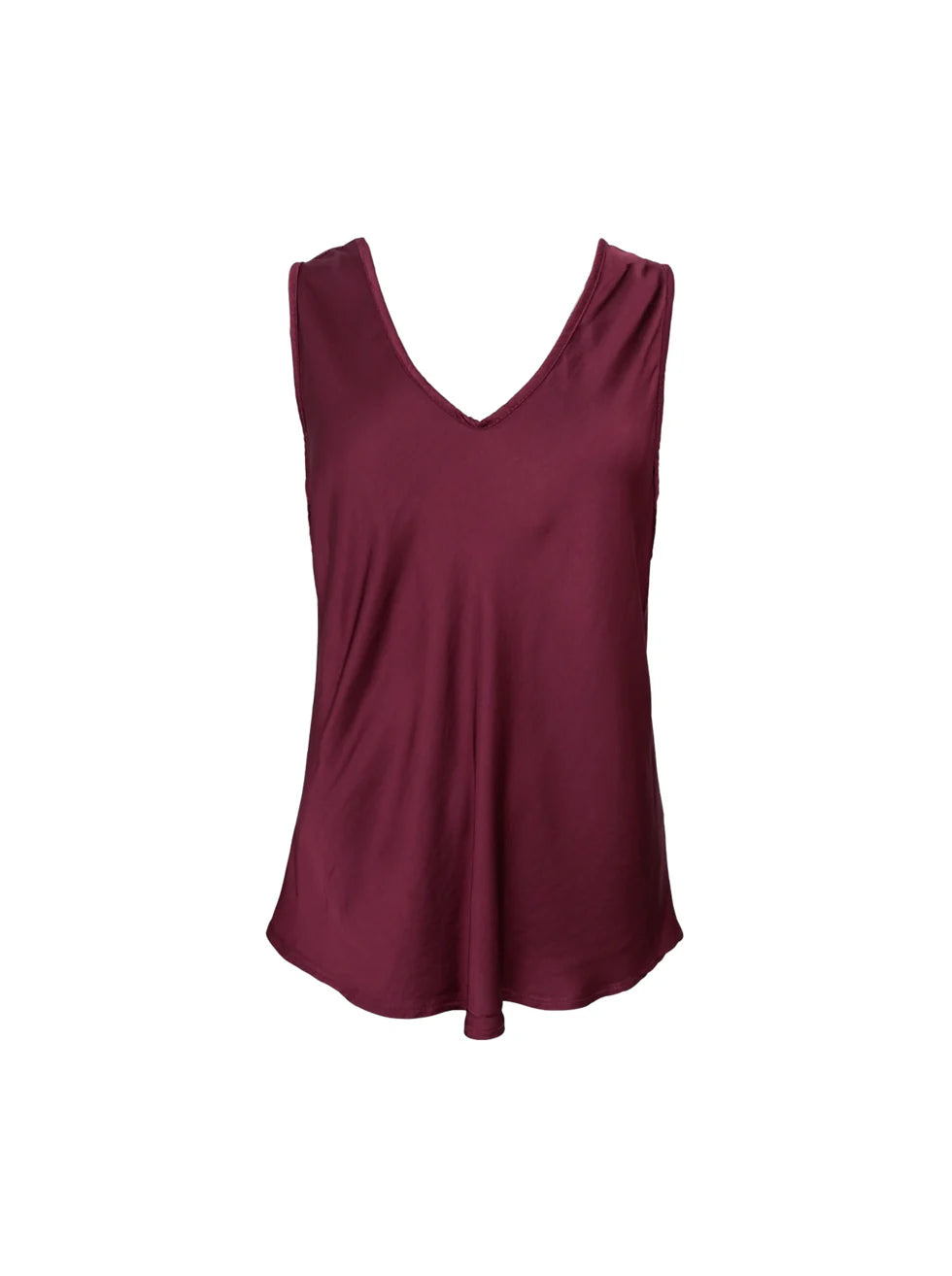 Black Colour Top - BCMABEL Double V-Neck Top i Plum