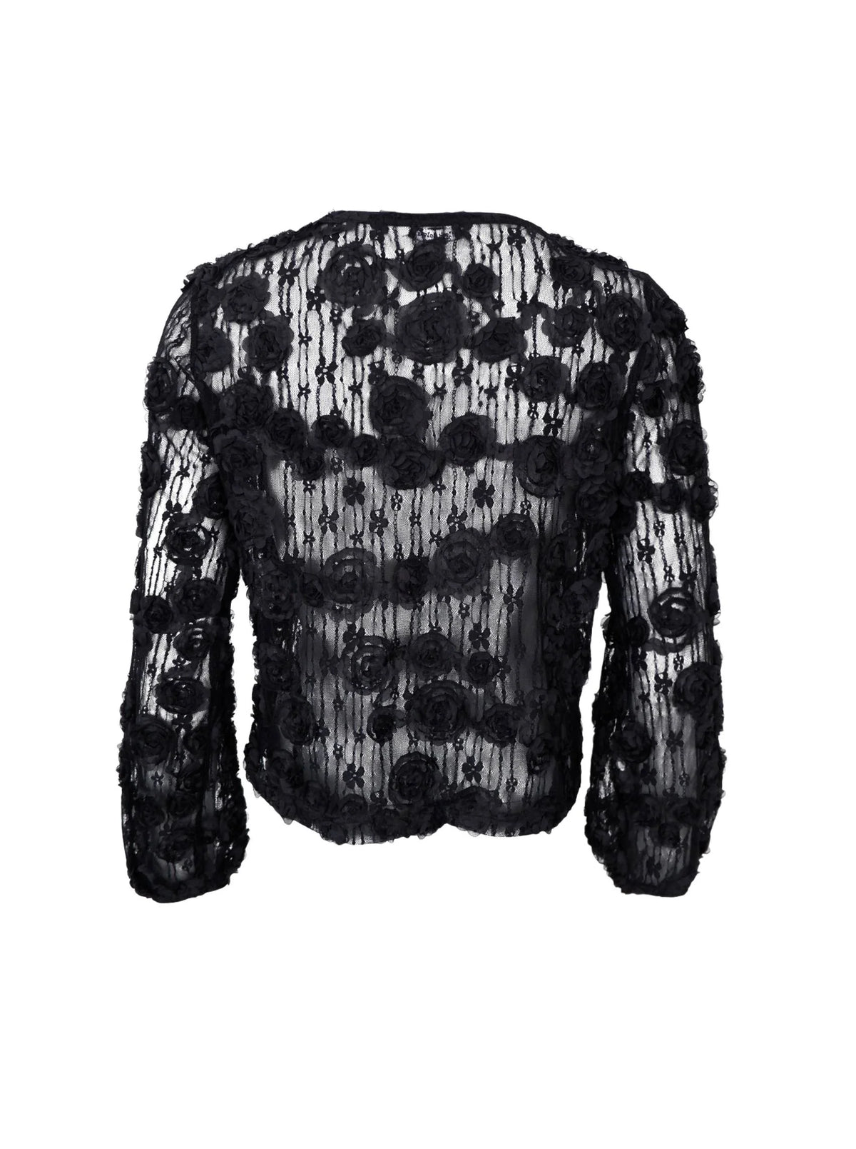 Black Colour Bluse - BcElloise Flower Patch Bluse i Sort