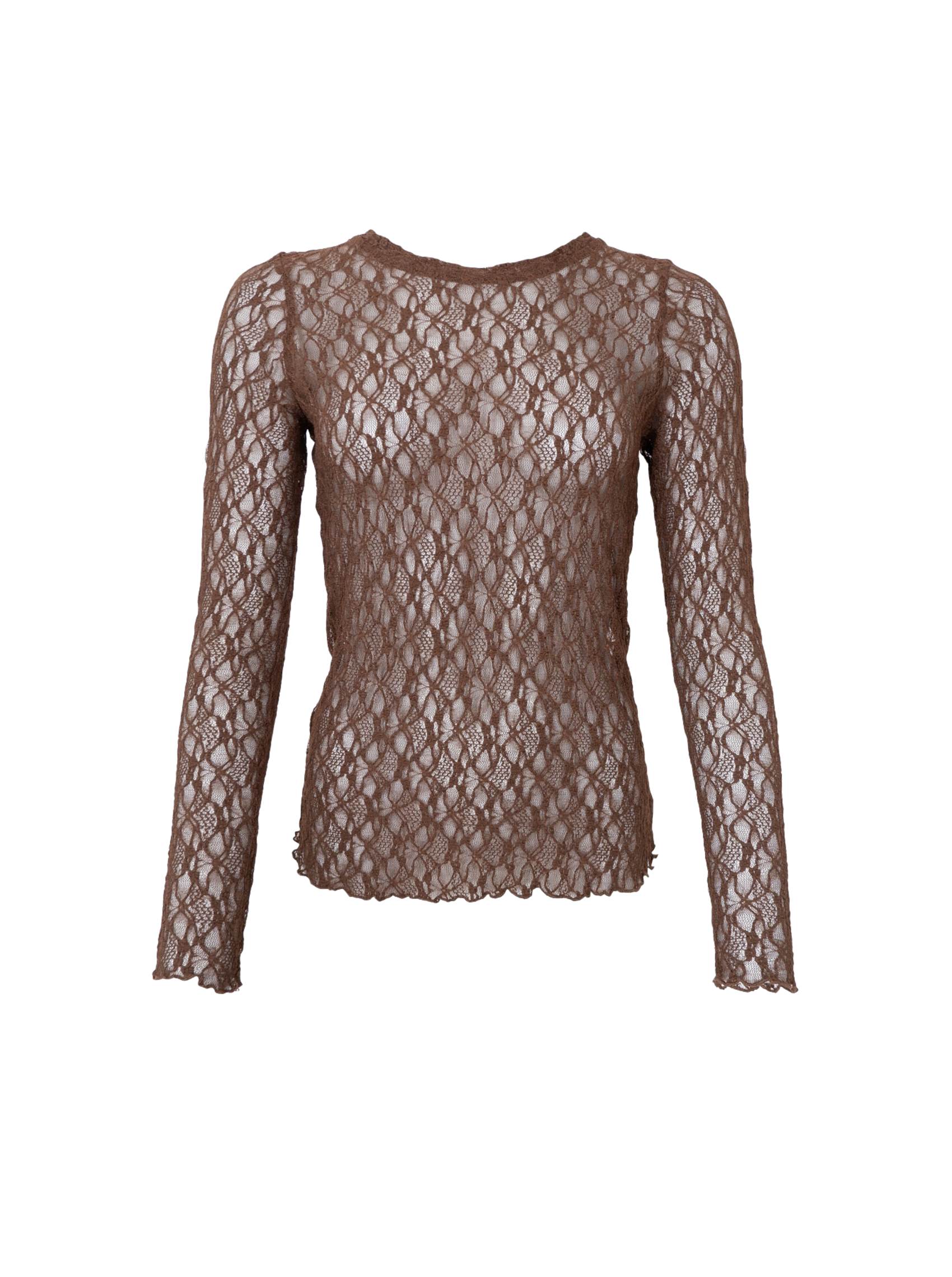 Black Colour Mesh - BcCecily Mesh Bluse i Coffee