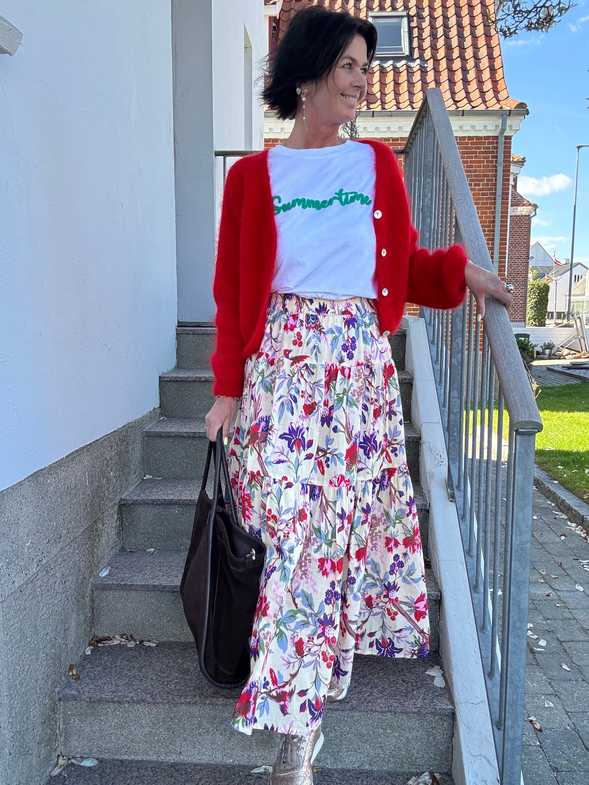 Lollys Laundry Nederdel - SunsetLL Maxi Nederdel i Flower Print