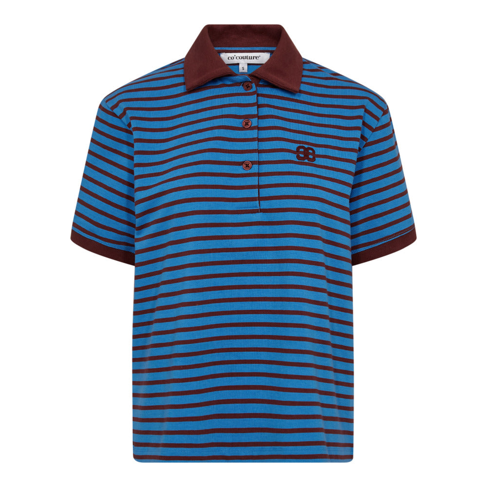 Co'Couture Bluse - HaydesCC Polo SS Bluse i New Blue