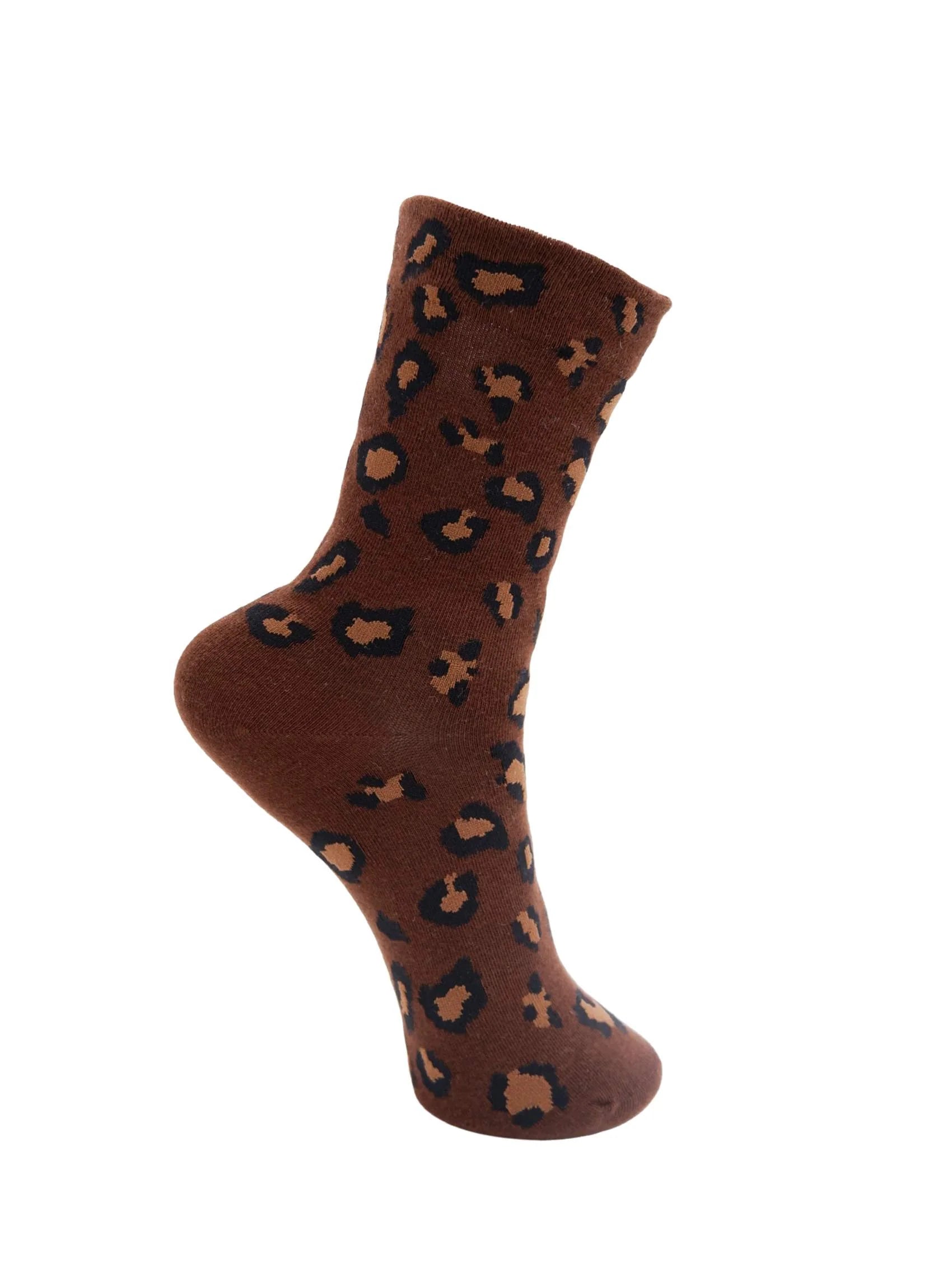 Black Colour Strømper - BcCalla Leopard Strømper i Coffee