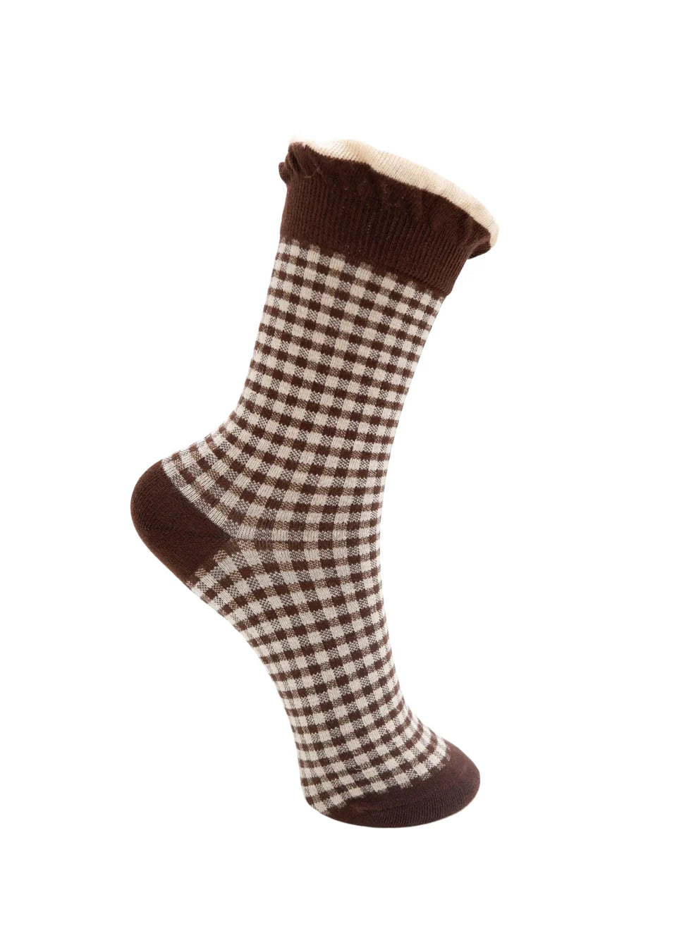 Black Colour Strømper - BcLumina Strømper i Coffee Checkered