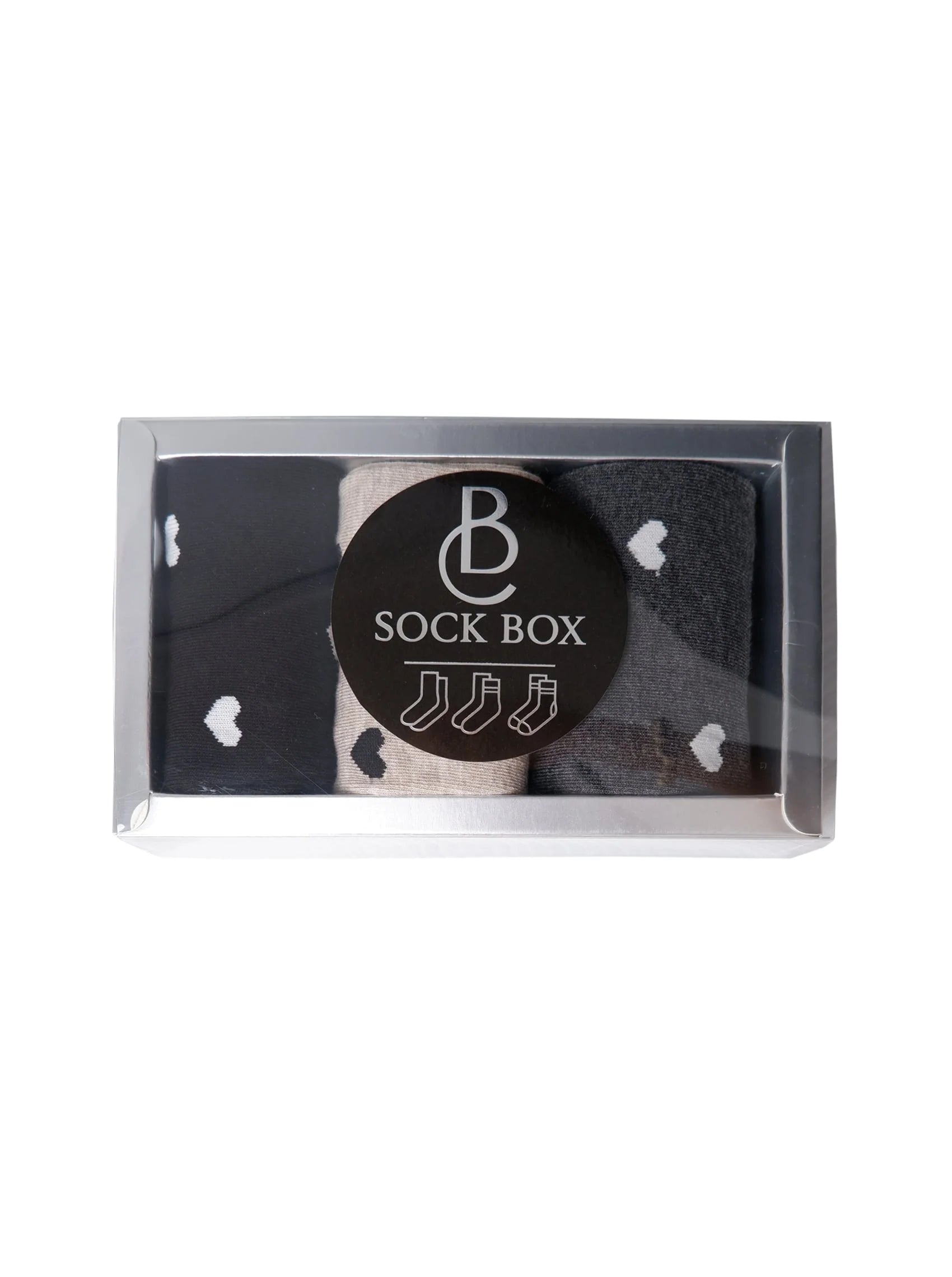 Black Colour Strømper - BcSock Box Love Box Med 3 Par