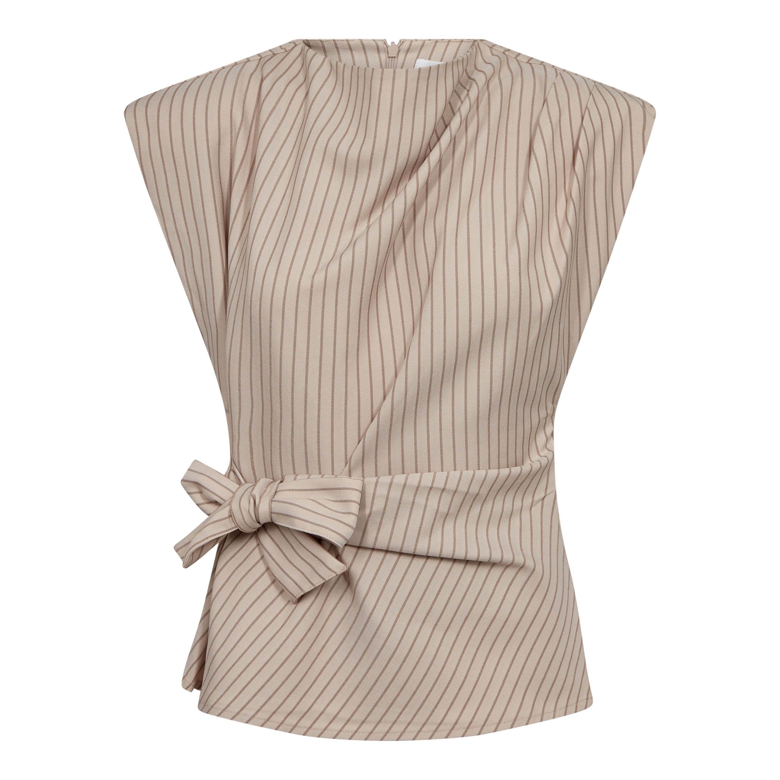 Co´Couture Bluse - SalvieCC Pleat Top i Bone