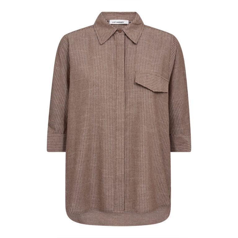 Co´couture Bluse - JihoCC Stribet SS Bluse i Brun