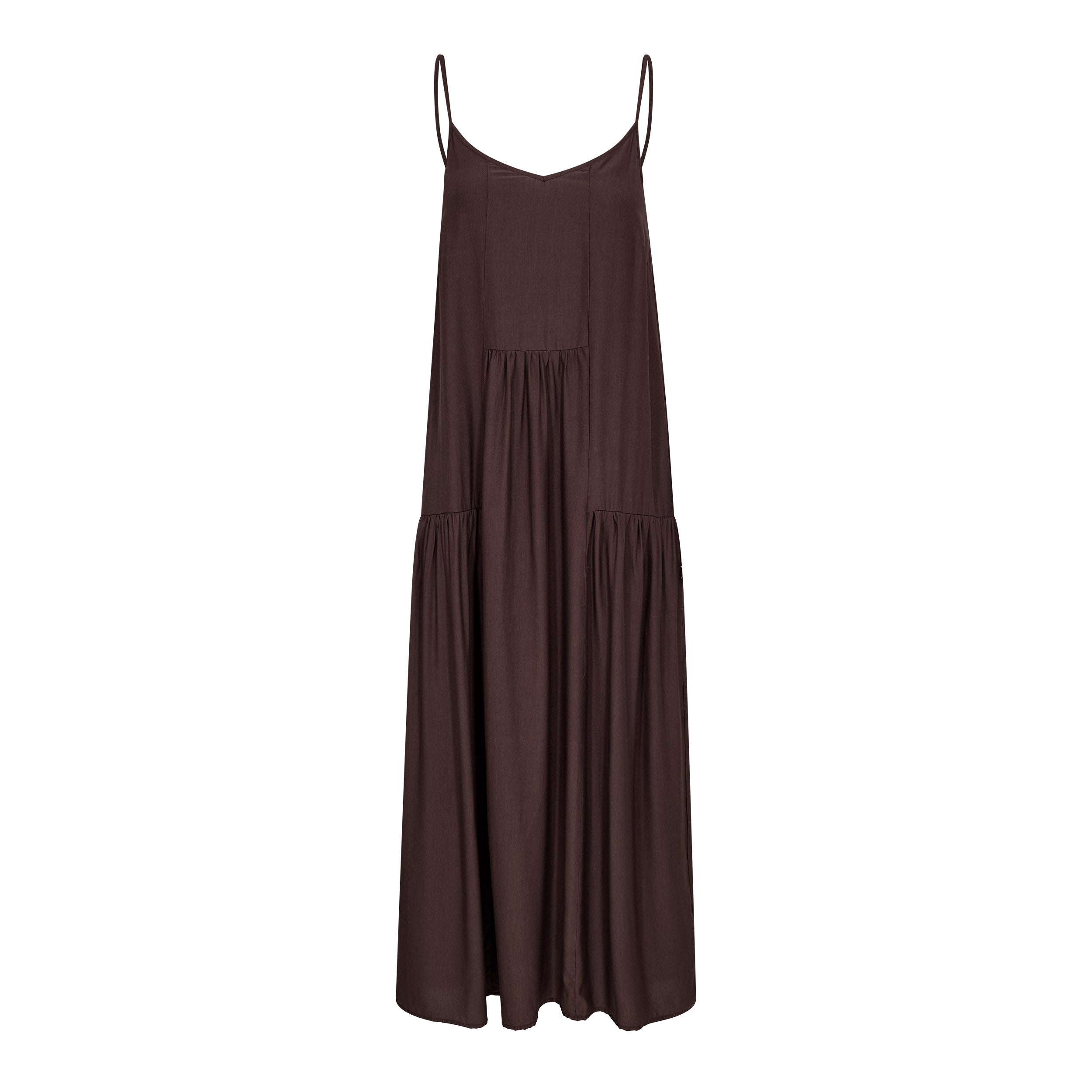 Co´Couture Kjole - SunriseCC Block Strop Kjole i Dark Brown