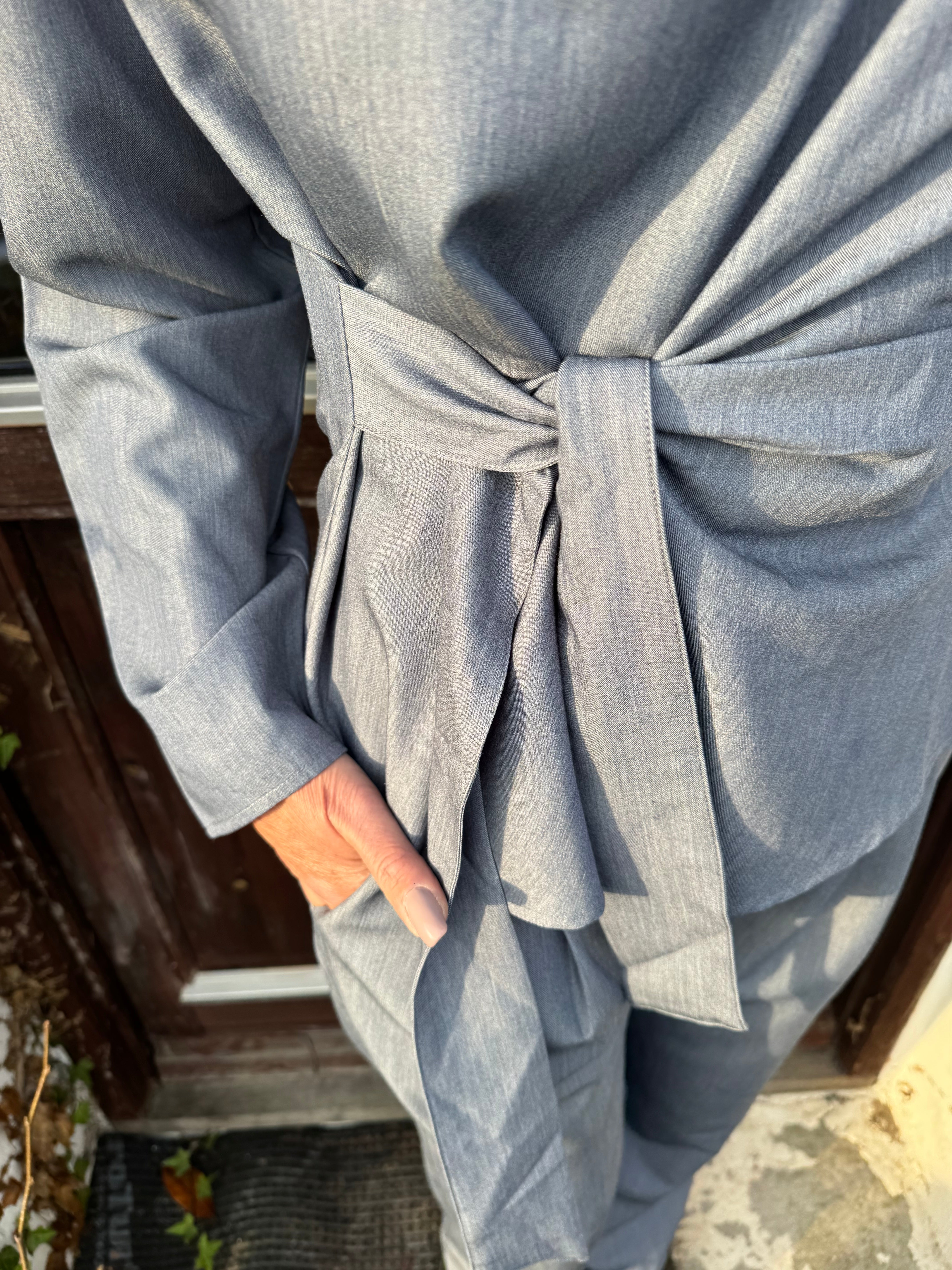 Co´Couture Bluse - TengaCC Pleat Bluse i Dusty Blue