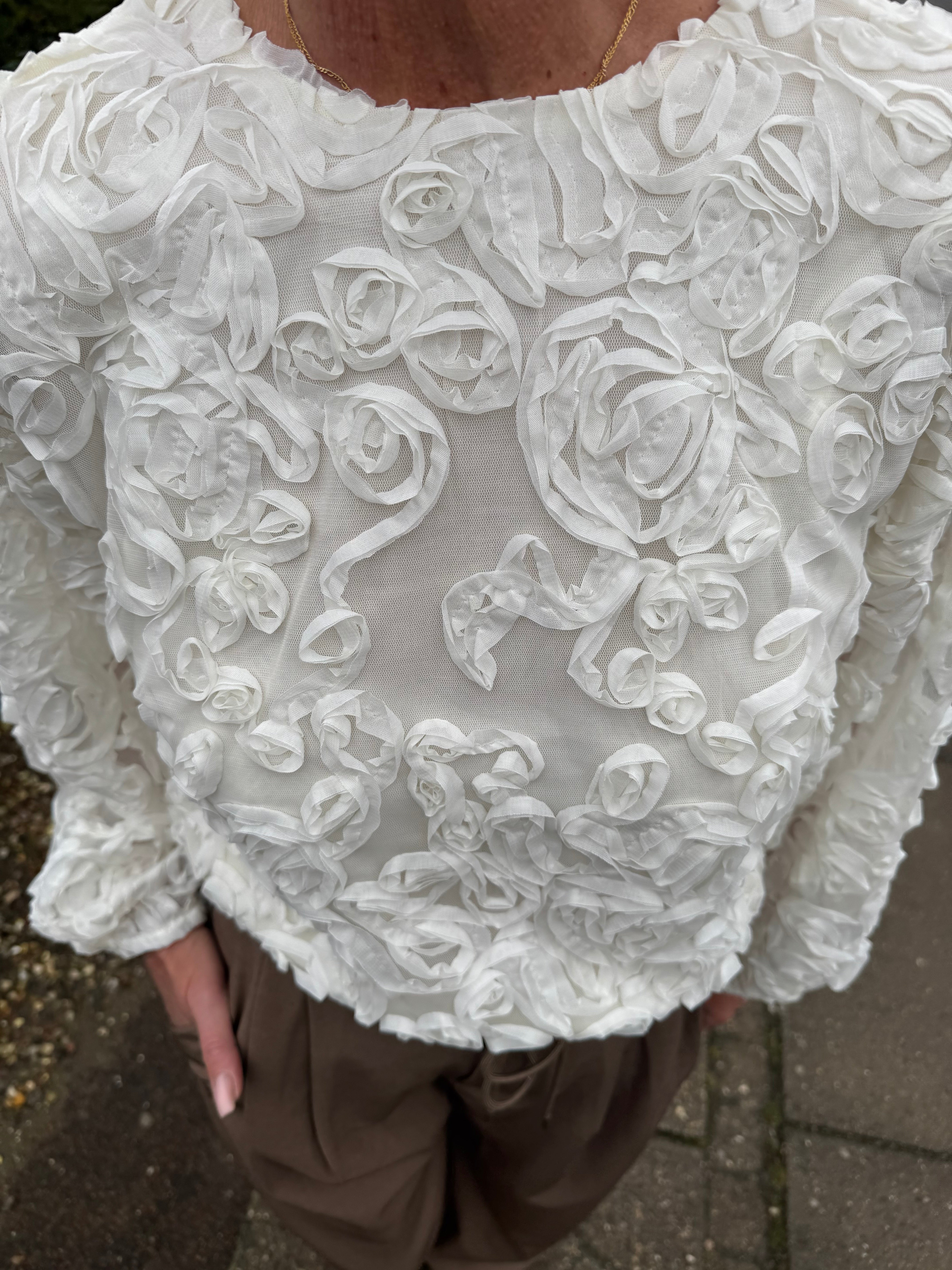 Co´Couture Bluse - TessyCC Flower Bluse i Off White