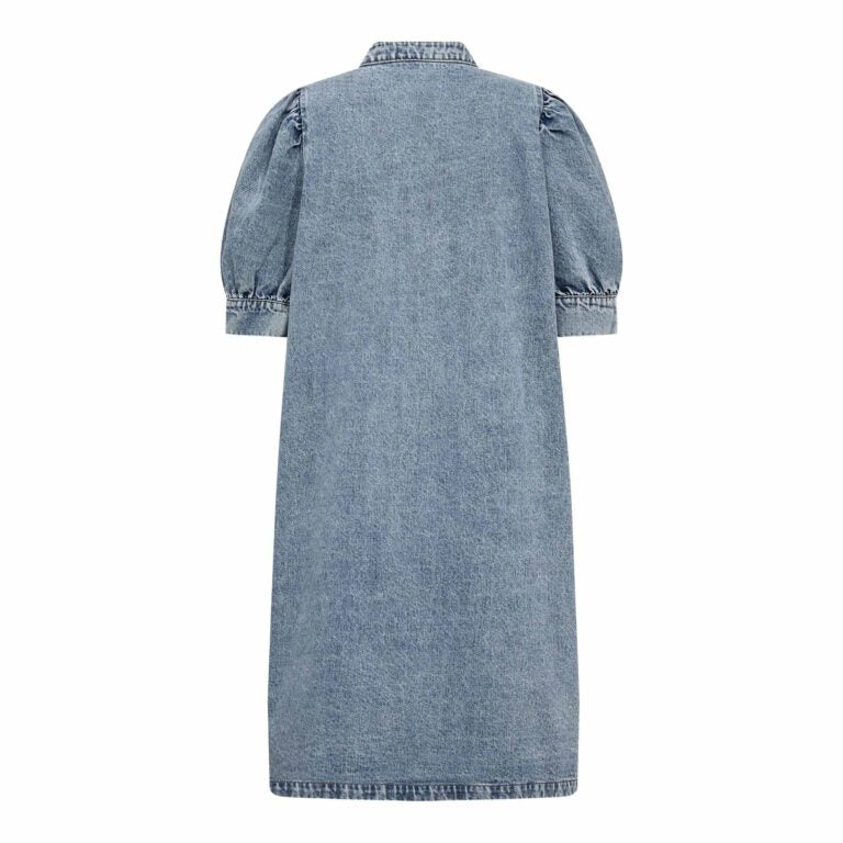 Co´couture Kjole - DeniceCC Denim SS Kjole i Bleach Denim Blå
