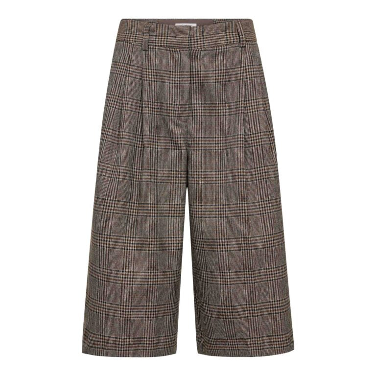 Co´Couture Shorts - VeyaCC Check Bermuda Shorts i Brown