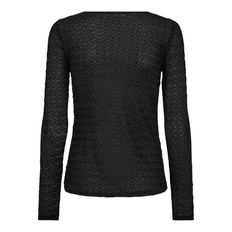 Co´couture Bluse - SvalaCC Mesh Bluse i Sort