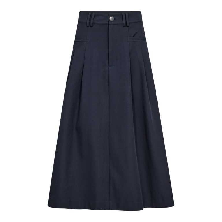 Co´couture Nederdel - LunaCC New Pocket Pleat Nederdel i Navy