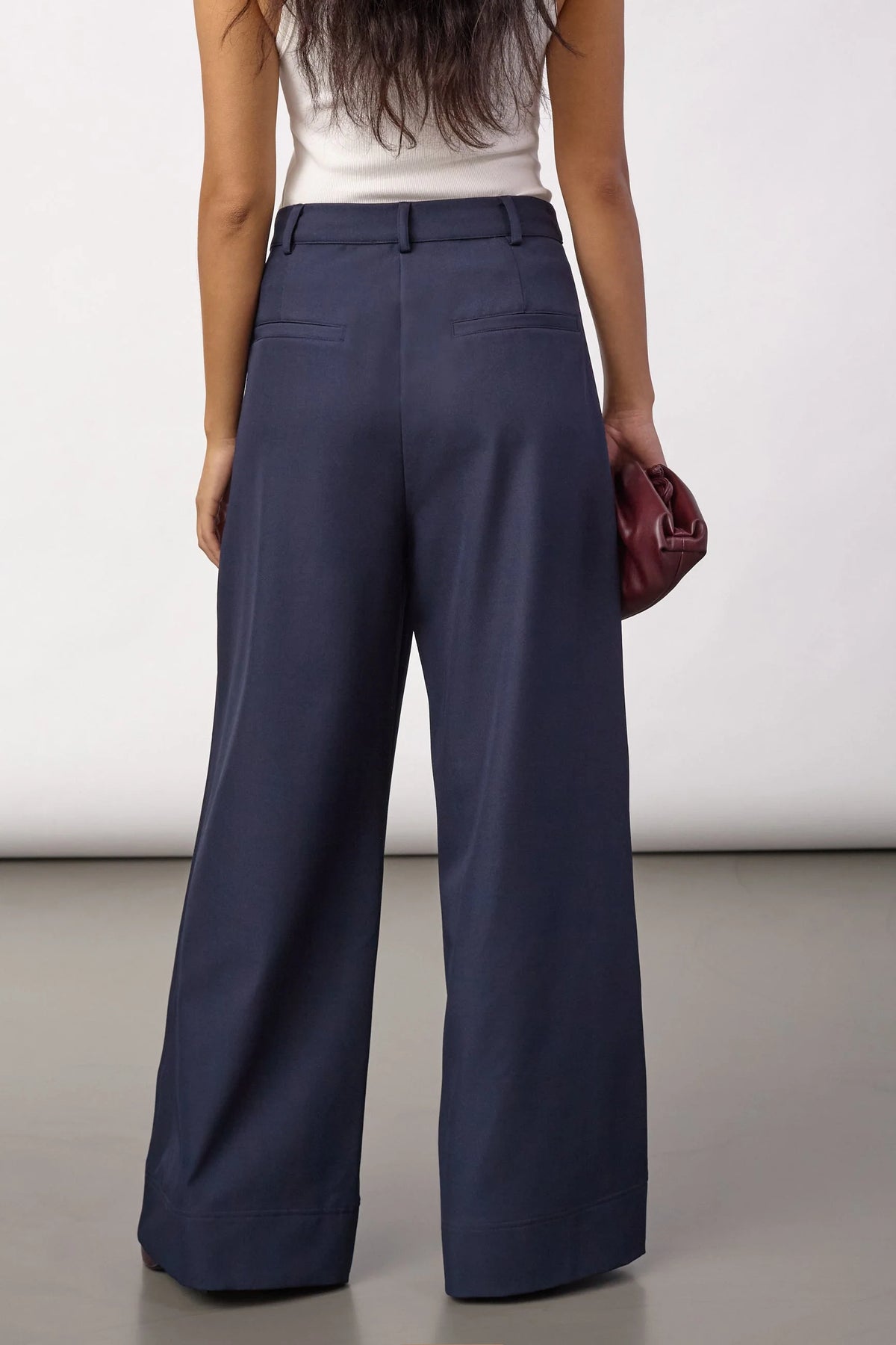 Co´Couture Bukser - LunaCC Pleat Bukser i Navy