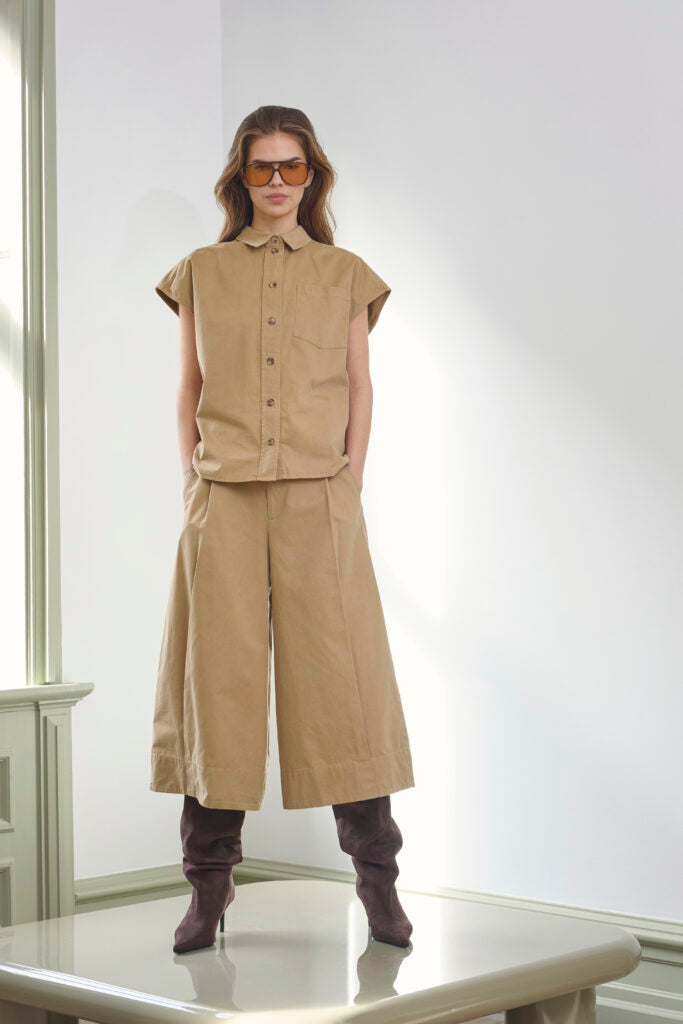 Co´Couture Bukser - EvelynCC Culotte Bukser i Sand