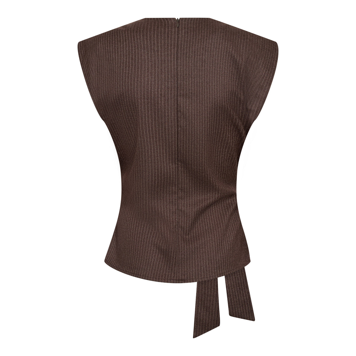 Co´Couture Bluse - SinaCC  Pin Pleat Top i Dark Brown