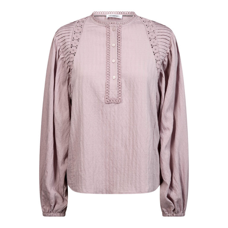 Co´Couture Bluse - SenneCC Lace Bluse i Dusty Rose