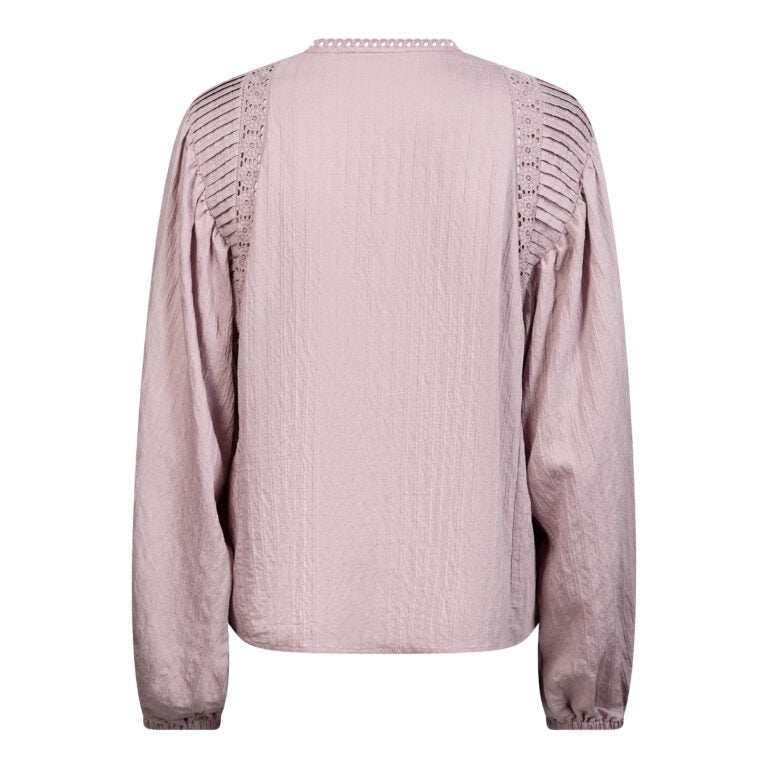 Co´Couture Bluse - SenneCC Lace Bluse i Dusty Rose
