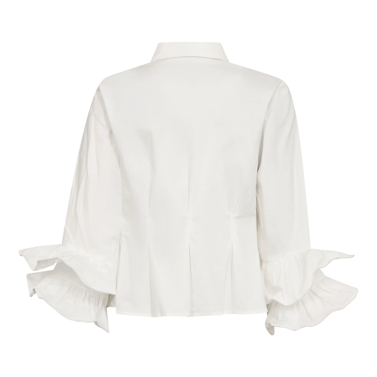 Co´Couture Skjorte - HalenCC Flare Pleat Skjorte i Hvid