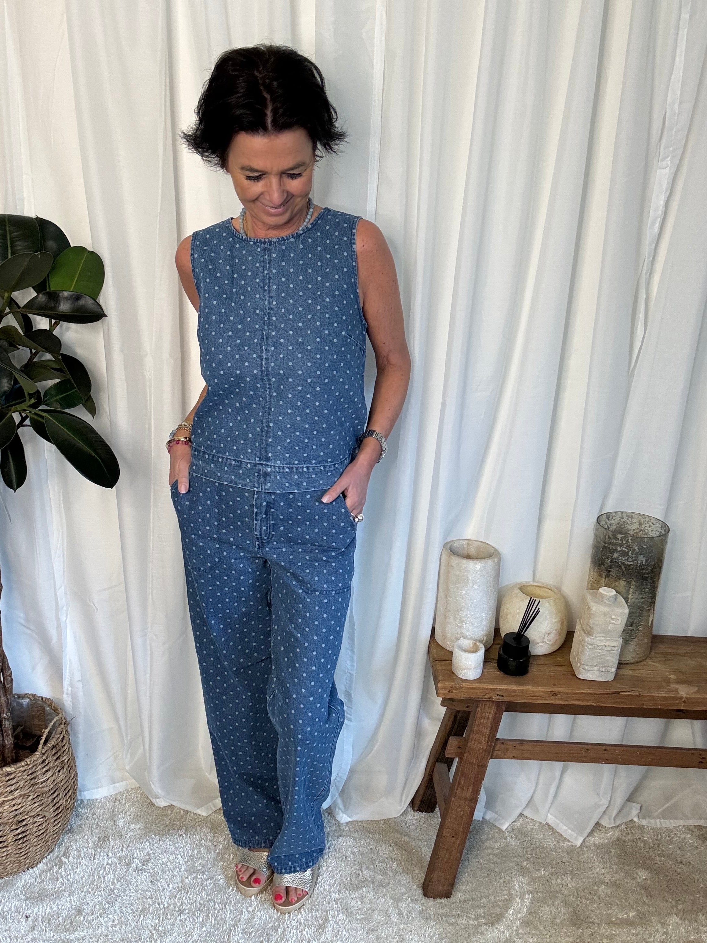 Nümph Top - NuHaddie Top i Medium Blue Denim