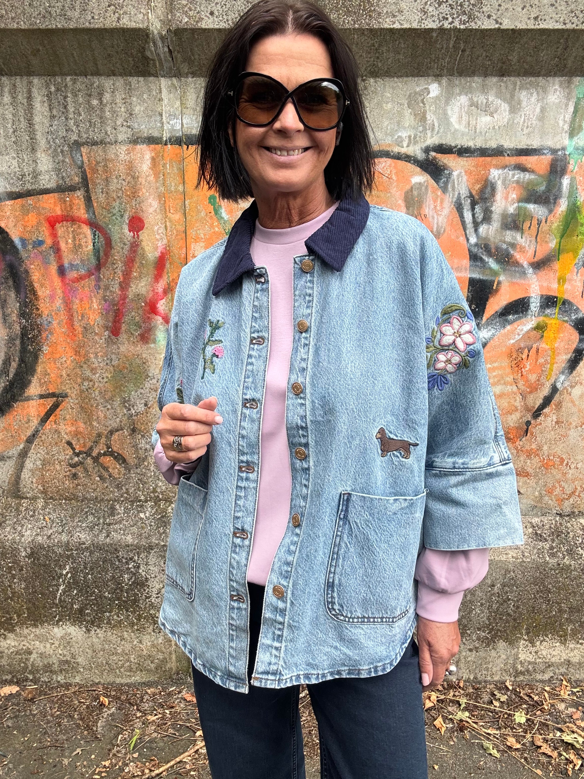 Nümph Jakke - NuDenma Oversize Denim Jakke/skjorte i Medium Blue Denim