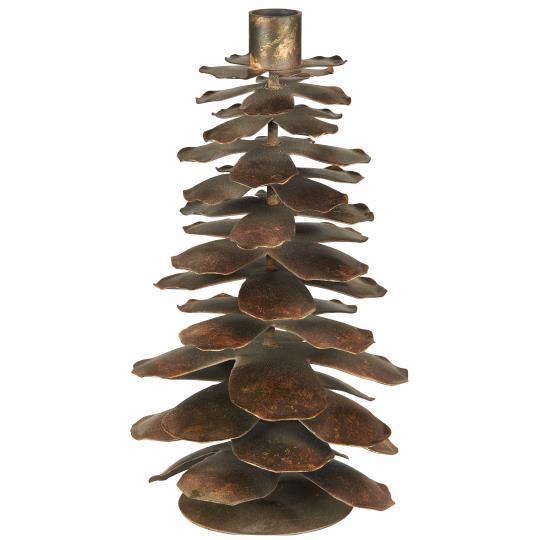 IB Laursen Lysestage - Grankogle Stage i Metal H: 26cm