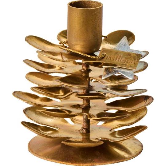 IB Laursen Lysestage - 57316-17 Kogle Lysestage Messing til 1,3cm Lys