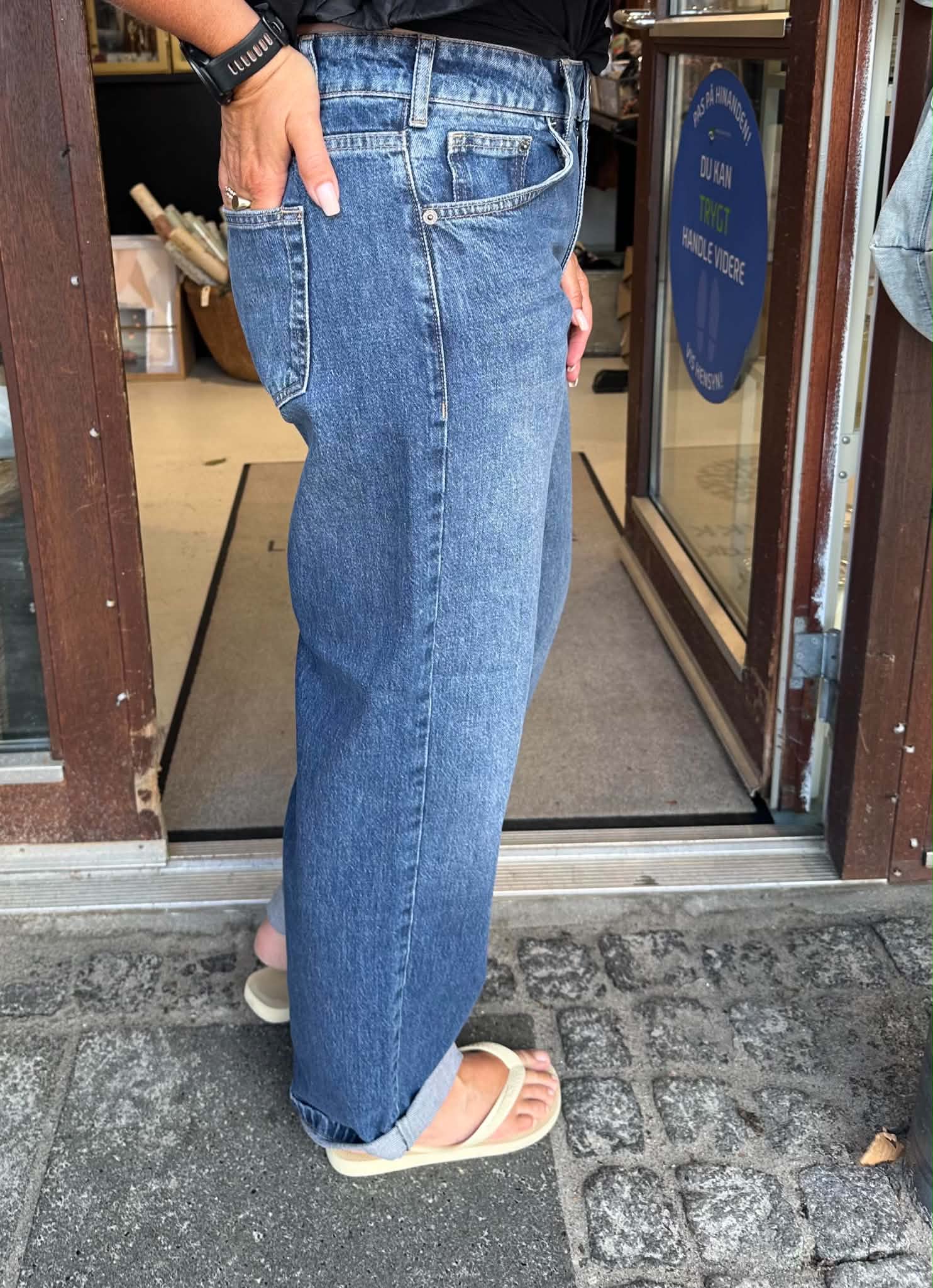 Co´Couture Jeans - FemmeCC Hip Jeans i Denim Blue