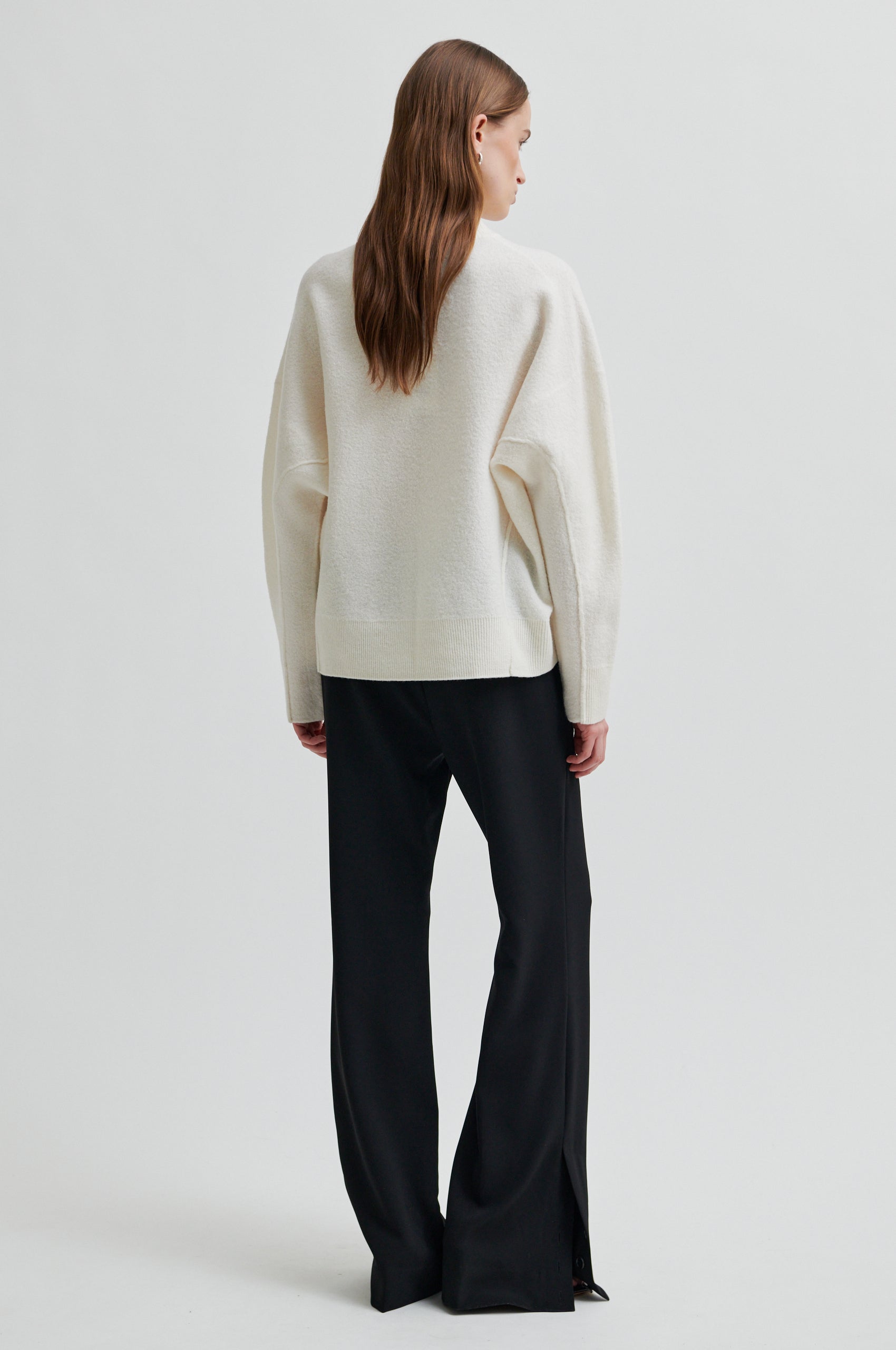 Second Female Bukser - Fique Bootcut Bukser i Sort