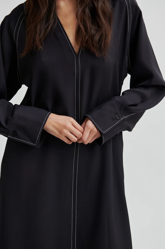 Second Female Kjole - Beam Lang Kjole i Sort