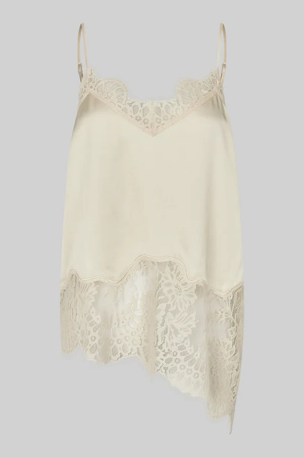 Second Female Top - Wilina Strop Top i Alabaster Gleam