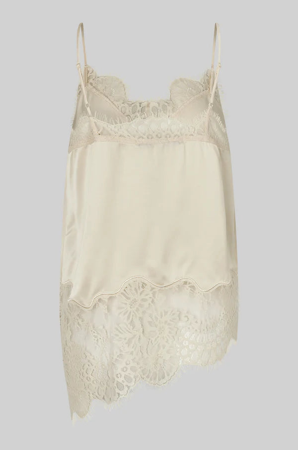 Second Female Top - Wilina Strop Top i Alabaster Gleam