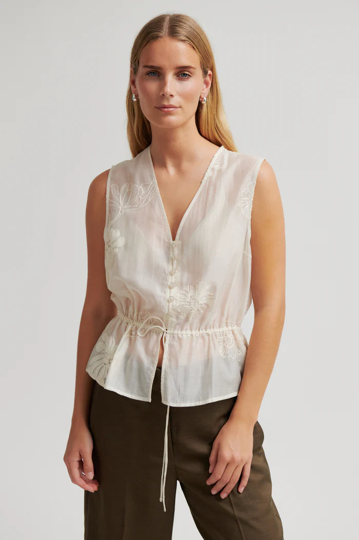 Second Female Top - Vira Top i Soft Beige