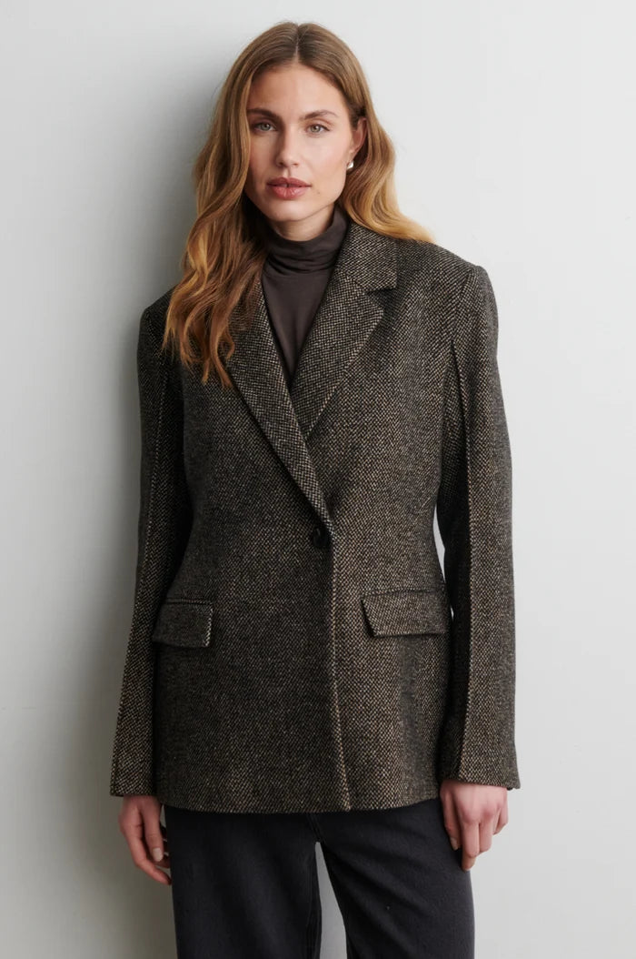 Second Female Blazer -  Emi New Fitted Blazer i Demitasse