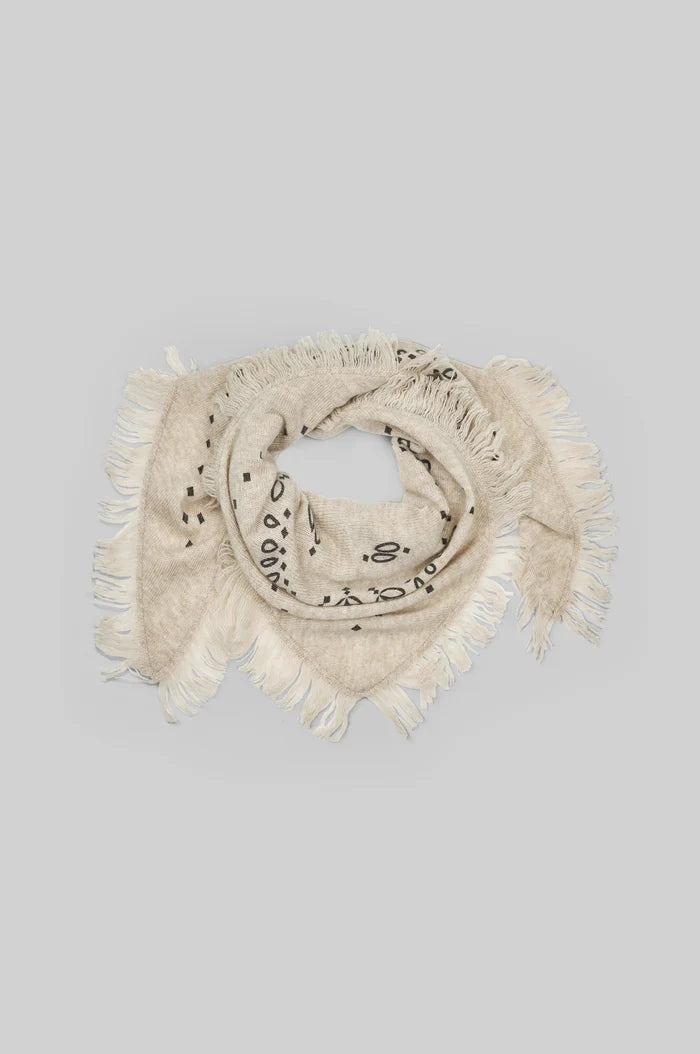 Second Female Tørklæde - Jucca Strik Tørklæde i Light Beige Melange