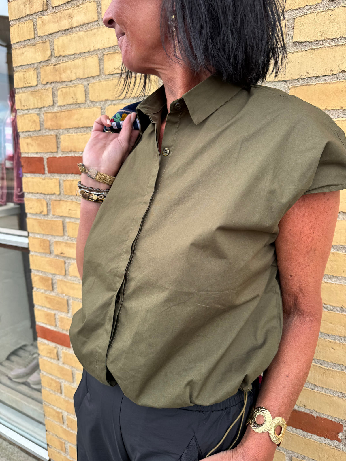 Tim & Simonsen Vest - 154 Becky Skjorte-Vest i Army