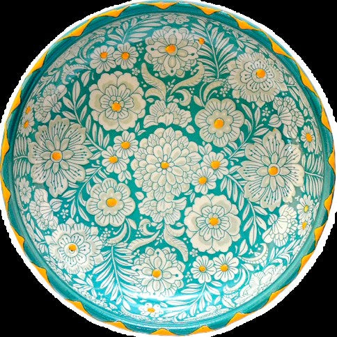 By Spliid Keramik Skål - Florencia Lav Skål Small i Aqua Gul Ø18cm H4,5cm