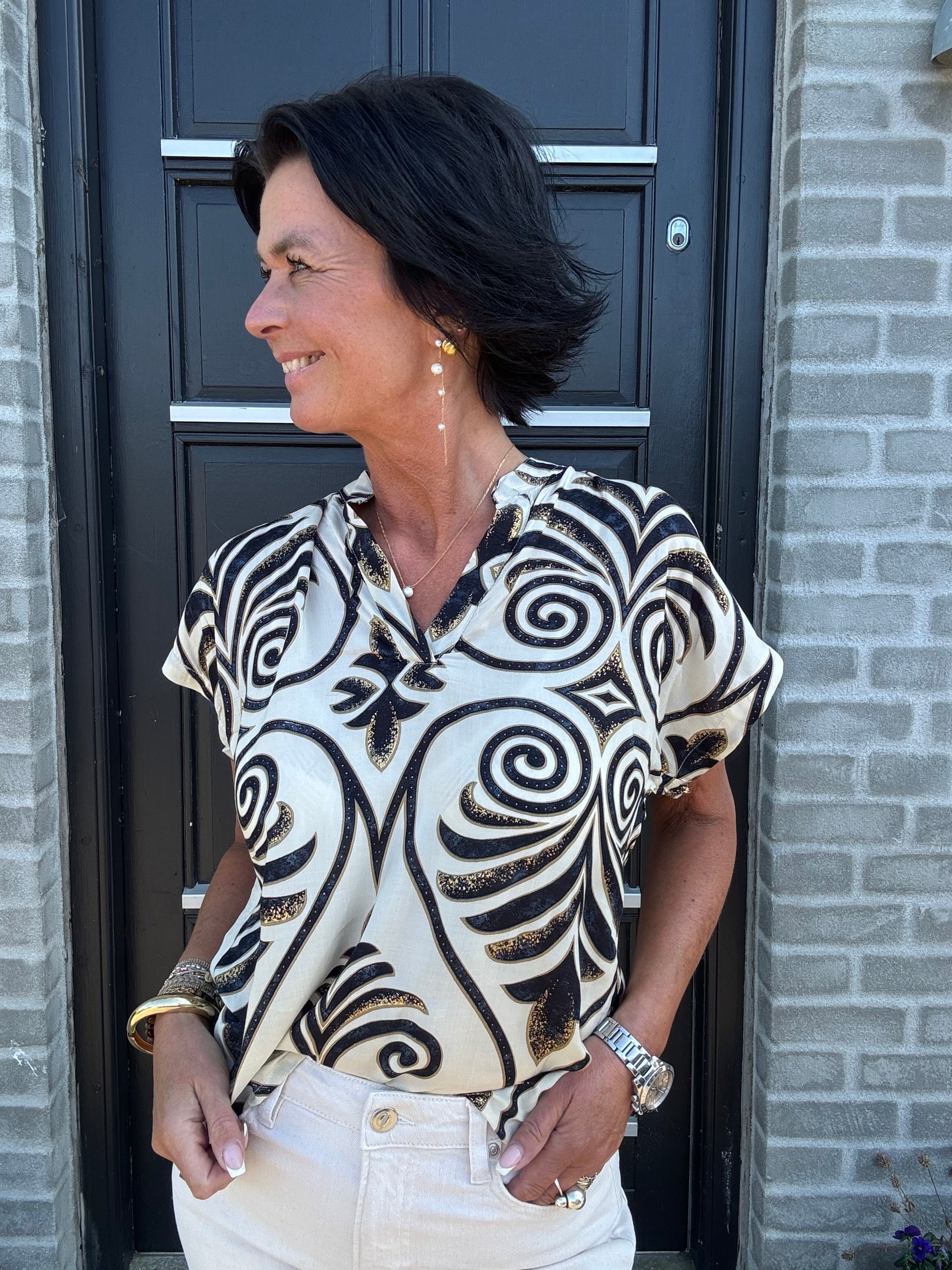 Black Colour Bluse - BcStella SS Bluse i Malaka White