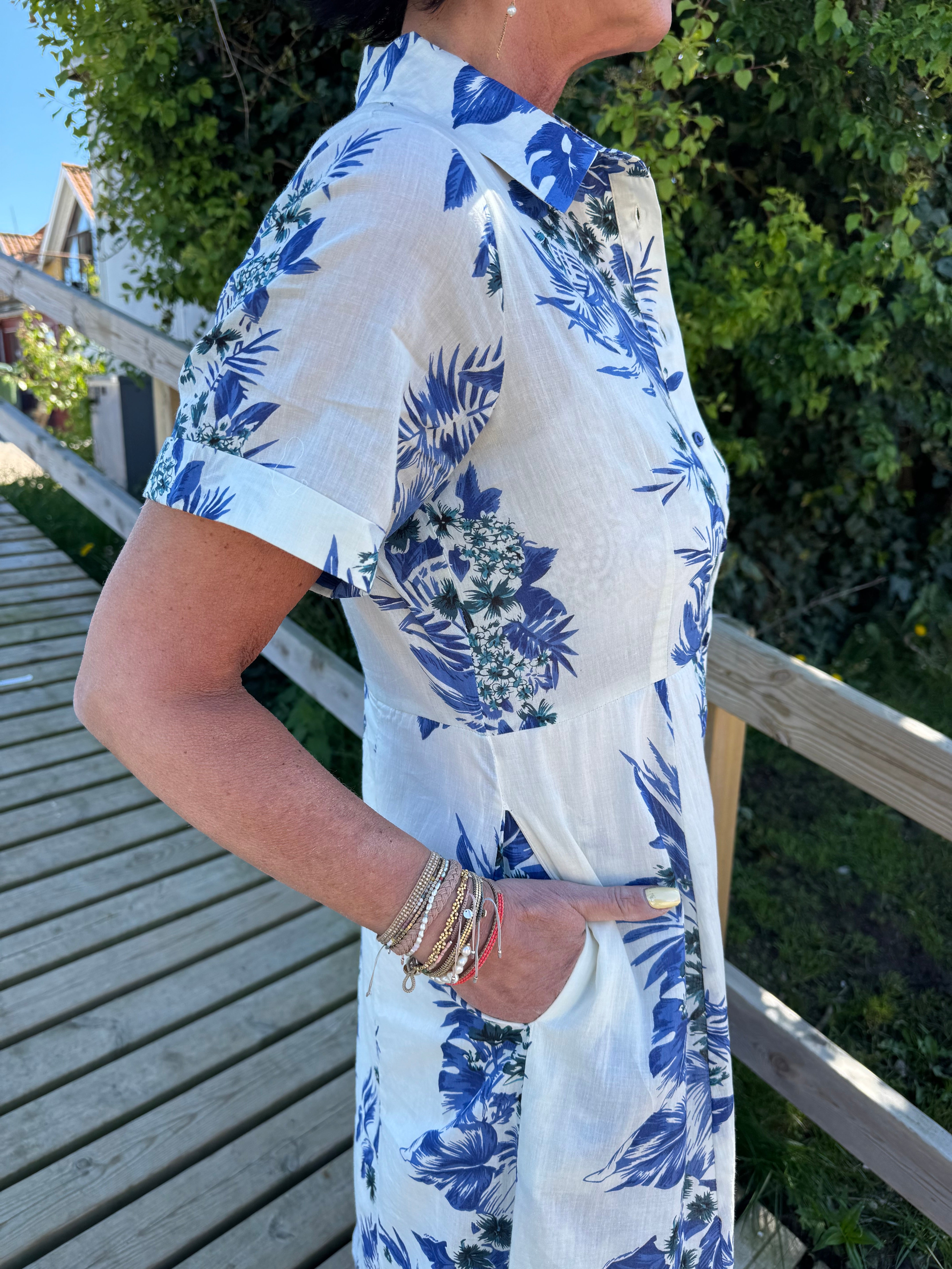 Lollys Laundry Kjole - BlakeLL Maxi Kjole i Blå Print