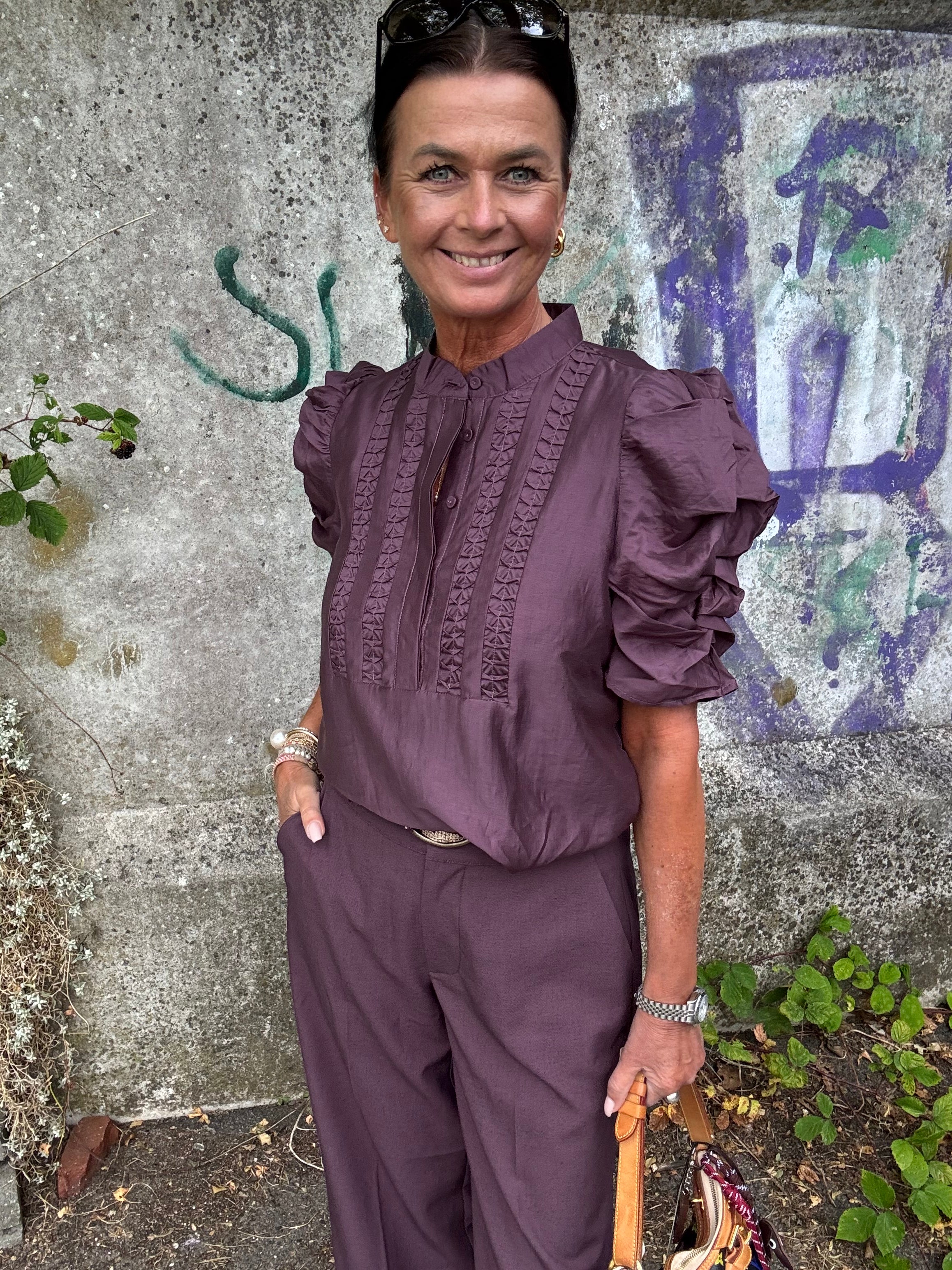 Gossia Bluse - AnnSofiGO Lull Bluse i Plum