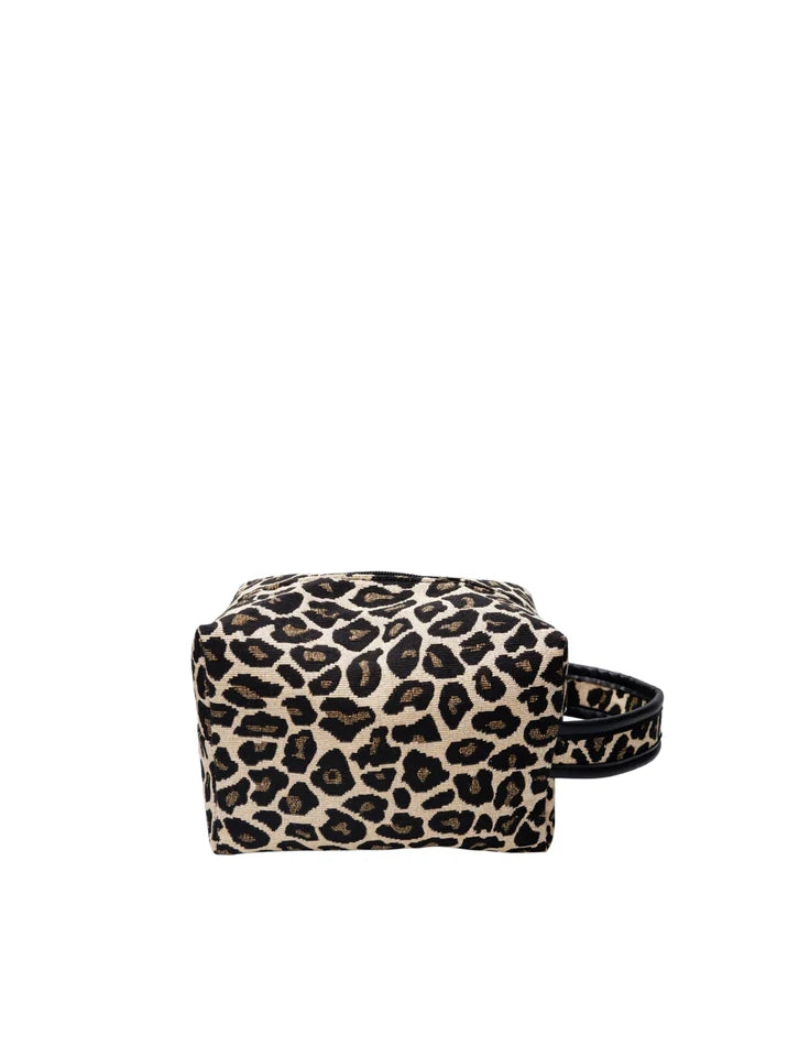 Black Colour Toilet Taske - BcNyla Lille Makeup/Toilet Taske i Leopard