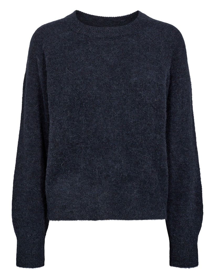 Nümph Strik - NuRiette Strik Bluse i Dark Sapphire