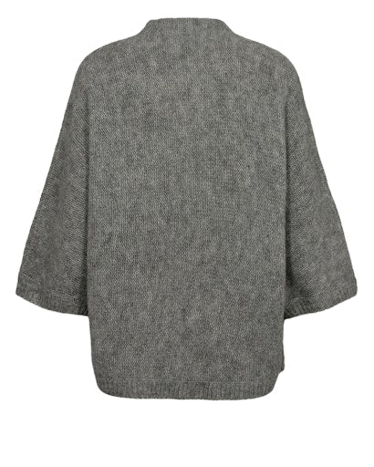 Nümph Strik - NuSaidani Strik Bluse i Medium Grey Melange