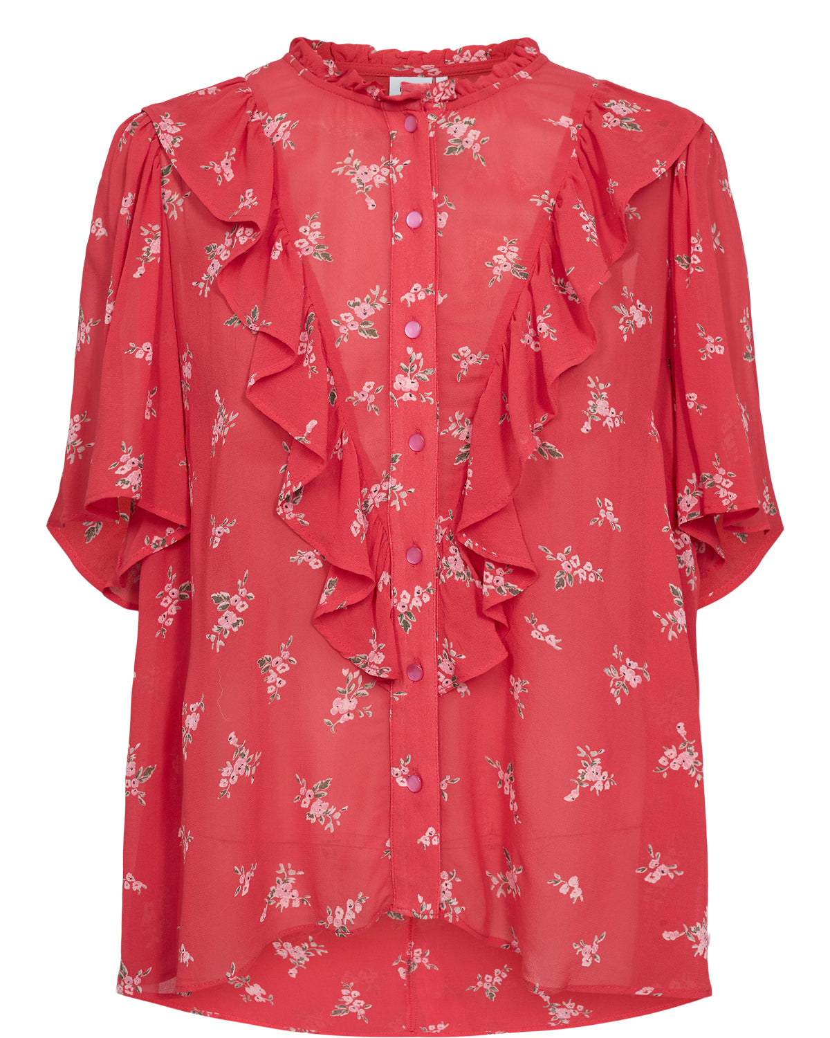 Nümph Bluse - NuFelicity SS Bluse i Geranium Rød