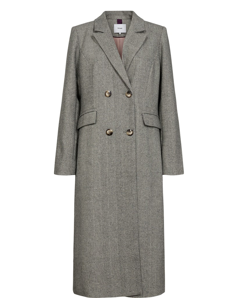 Nümph Jakke - NuRaven Frakke i Medium Grey Melange