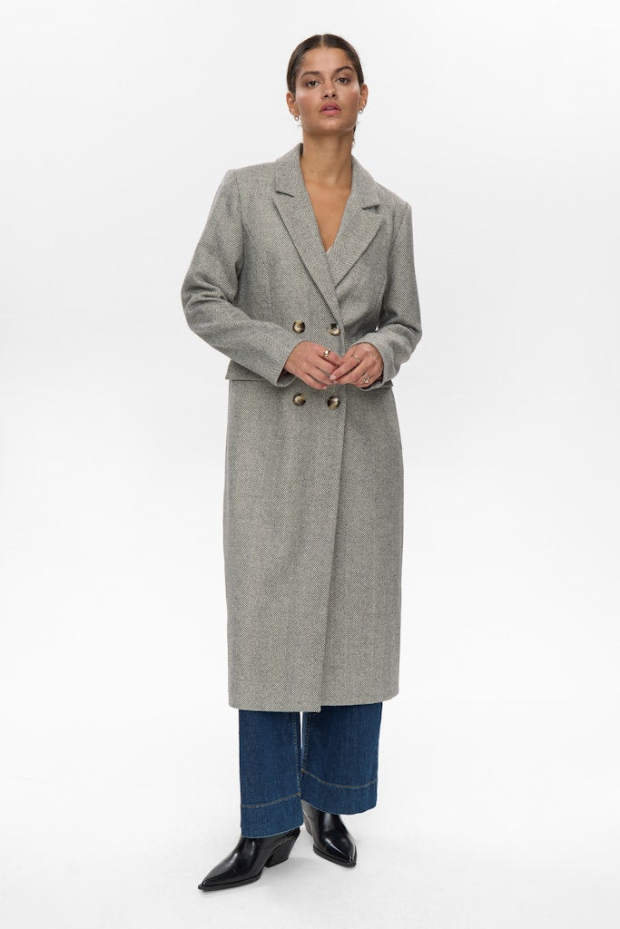 Nümph Jakke - NuRaven Frakke i Medium Grey Melange