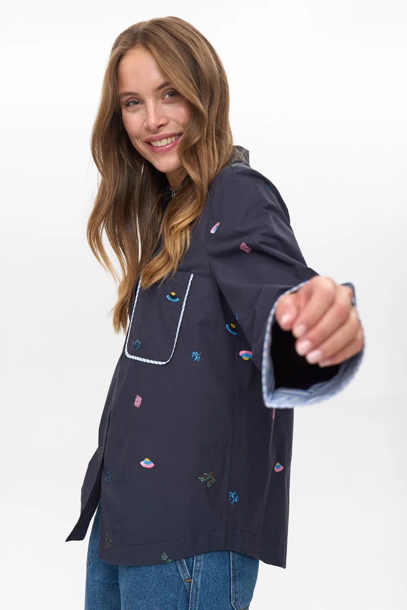 Nümph Skjorte - NuChiro Boxy Skjorte i Dark Sapphire