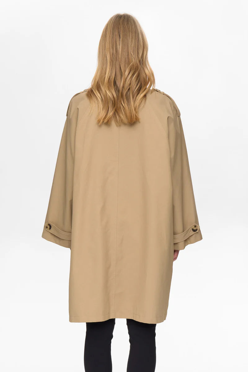 Nümph Jakke - NuFlorian Lang Jakke i Sesame